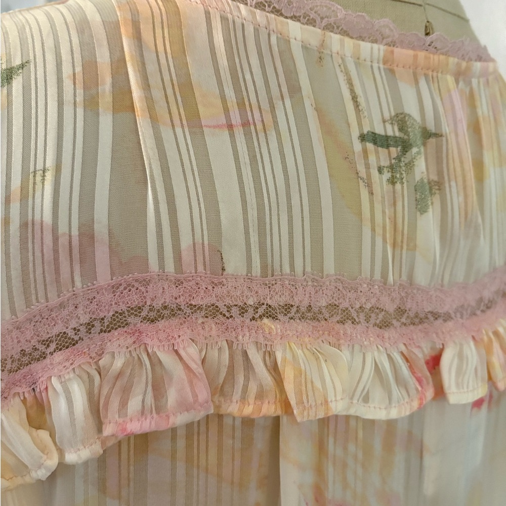FREE PEOPLE SPRING FLING Mini Dress - Cream and Pink - Picture 7 of 10